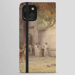 The Emperor Commodus Leaving the Arena at the Head of the Gladiators - by edwin blashfield iPhone Wallet Case