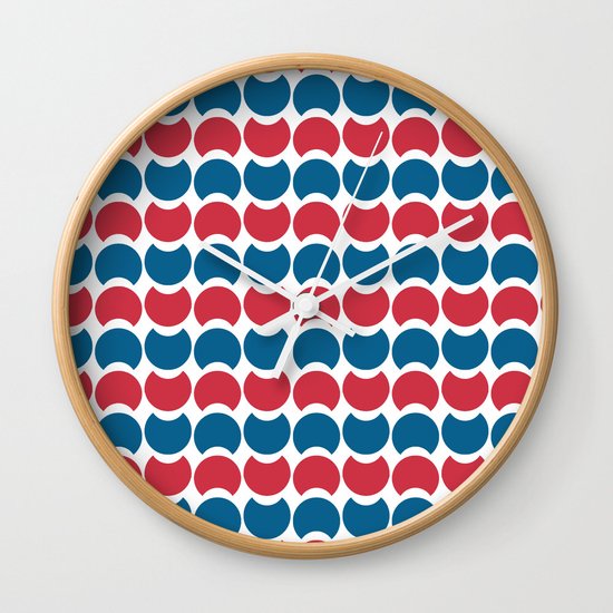 Hob Nob America Stripes Wall Clock