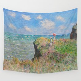Claude Monet " Cliff Walk at Pourville" Wall Tapestry