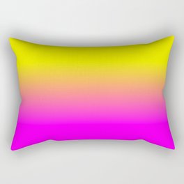 Neon Yellow and Bright Hot Pink Ombré  Shade Color Fade Rectangular Pillow