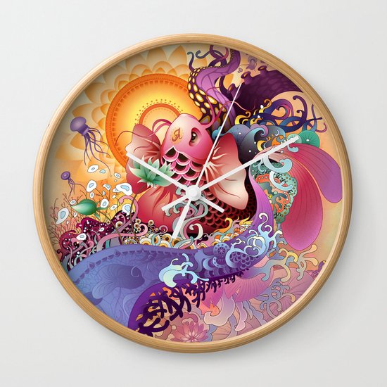 Koi Wall Clock