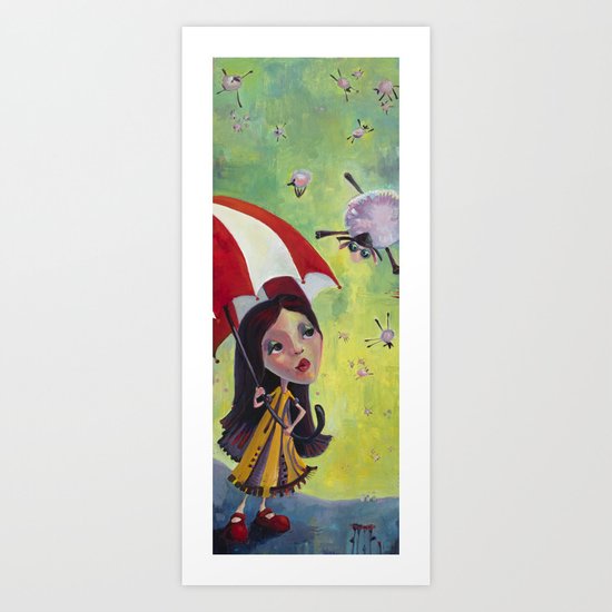 Flailing Sheep Art Print