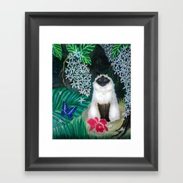 Brazilian Birman Cat  Framed Art Print