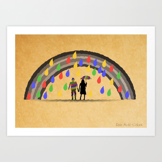 Rain Stole Colors Art Print