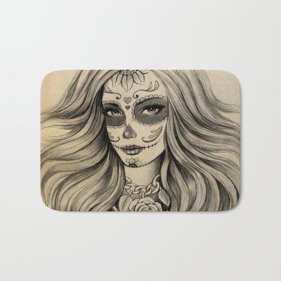 Sugar Skull Bath Mat