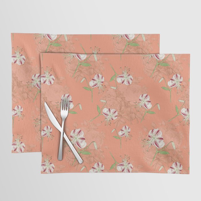 Tiger lily and roses Placemat