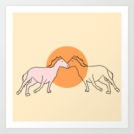 pink pony Art Print