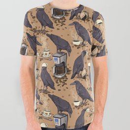 Corvids & Coffee All Over Graphic Tee