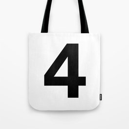 Number 4 (Black & White) Tote Bag