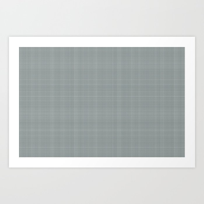Plaid Dark Green Inspired by PPG Glidden Trending Colors of 2019 Night Watch PPG1145-7 Art Print