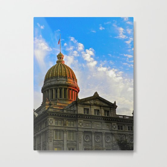 Sunset on the Courthouse Metal Print