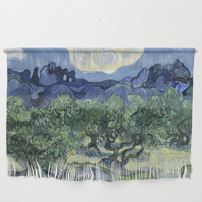 Olive Trees with the Alpilles in the Background Wall Hanging