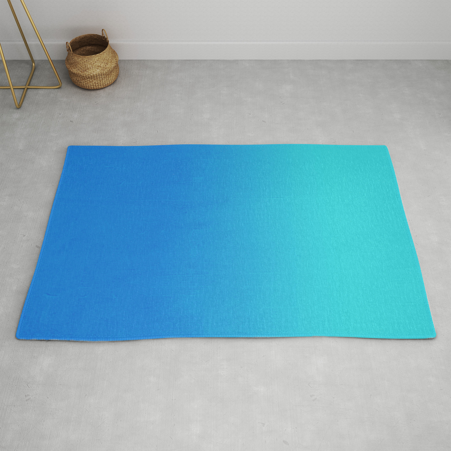 Tortuga Deep Blue Sea Ombre Painting Abstract Decor Rug By Charlottewinter Society6