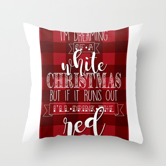 Merry Winemas Throw Pillow