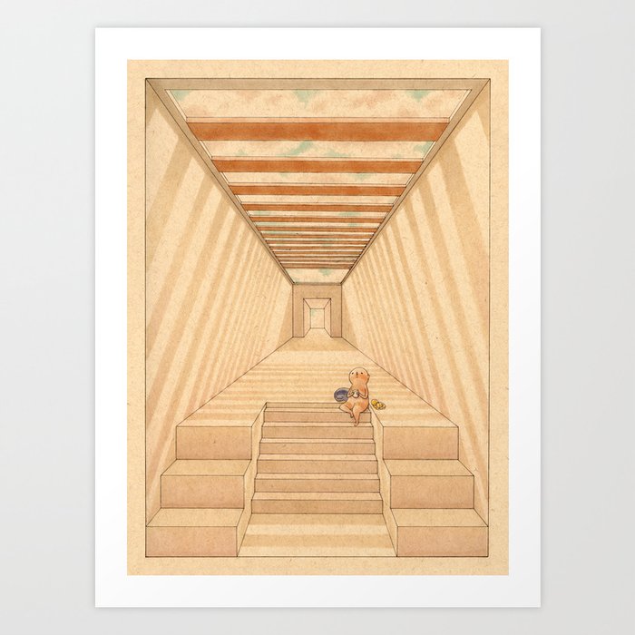 Hallway Art Print by Felicia Chiao Society6