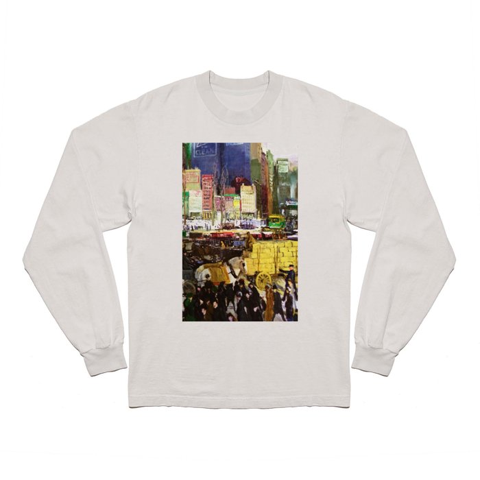 Bustling Big City New York landscape painting by George Wesley Bellows Long  Sleeve T Shirt