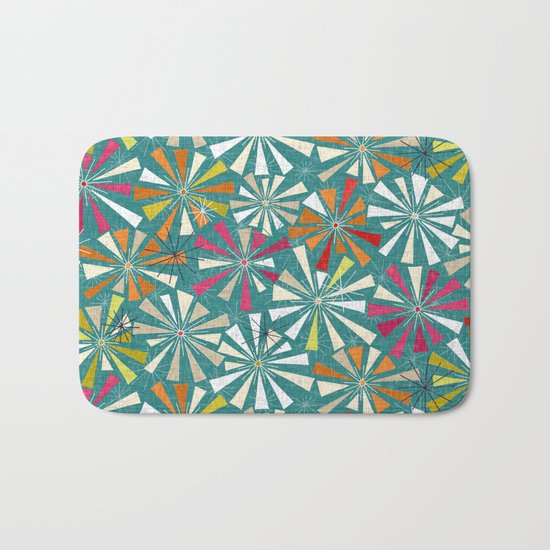 fireworks blue Bath Mat
