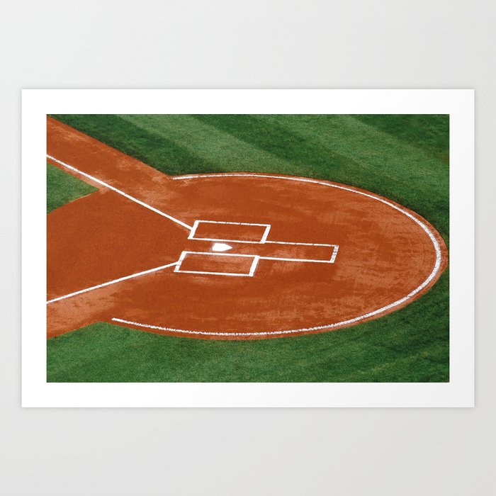 Baseball Field - Illustration Graphic Design Art Print