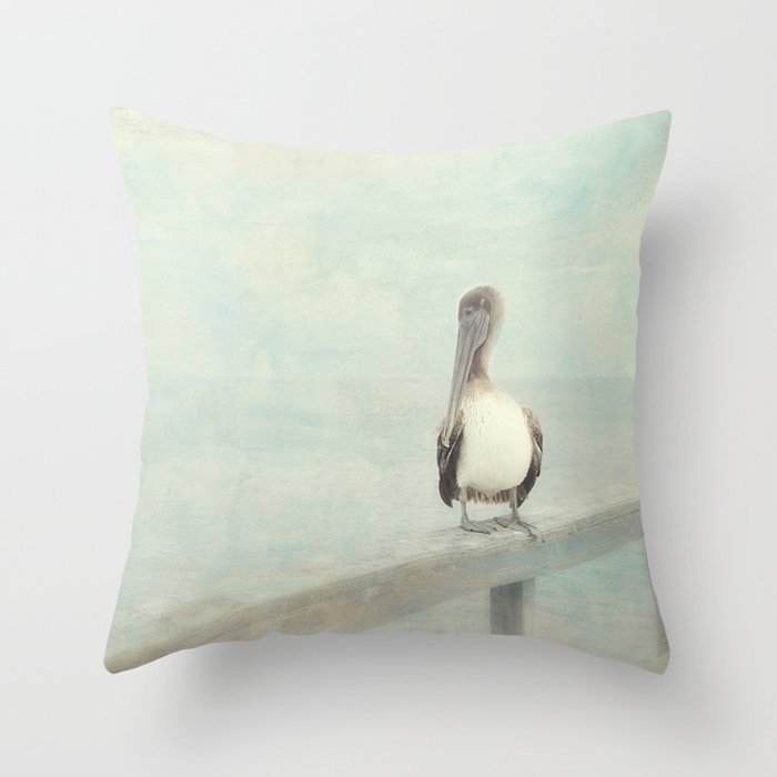Pelican Bird Throw Pillow