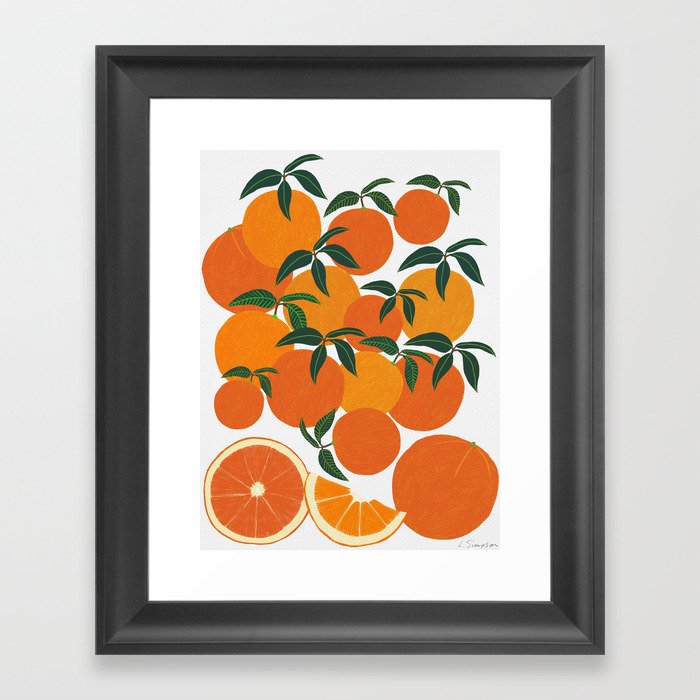 Orange Harvest - White Framed Art Print
