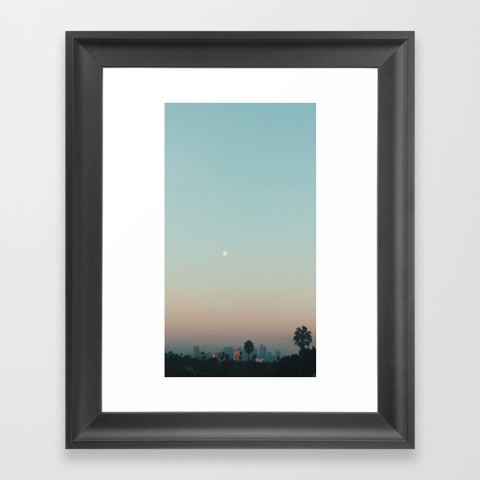 Sunset from a Rooftop in LA Framed Art Print