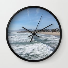 California Dreaming at Venice Beach in Los Angeles | Beach Vacations | Travel Photography | Coastal Photography  Wall Clock