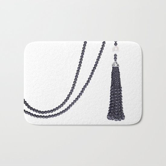 Black Pearls Bath Mat