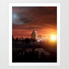 london sunset  Art Print