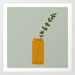 Vase no. 19 with Amber Glass  Art Print