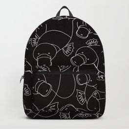 Minimalist Platypus Black and White Backpack