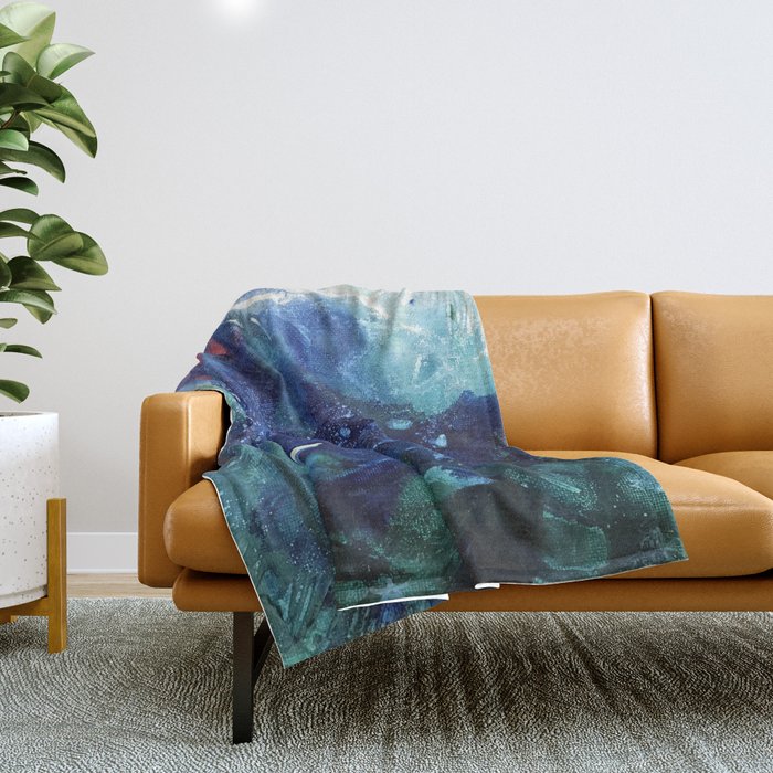 Bright Ocean Life, Tiny World Collection Throw Blanket