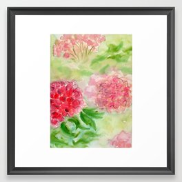 pink loose floral Framed Art Print