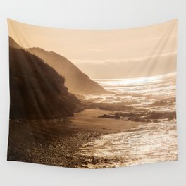 Pacific Coast Beach Sunset Wall Tapestry