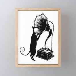 Spooky cat Framed Mini Art Print
