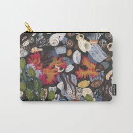 Peaks Island Shell Pattern Carry-All Pouch | Painting, Surfacepattern, Seaweed, Rockweed, Botanical, Illustration, Shells, Gouache, Handpainted, Maine 