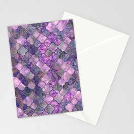 Quatrefoil Moroccan Pattern Lilac Fluorite Stationery Card