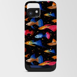 Guppy fish BLACK iPhone Card Case