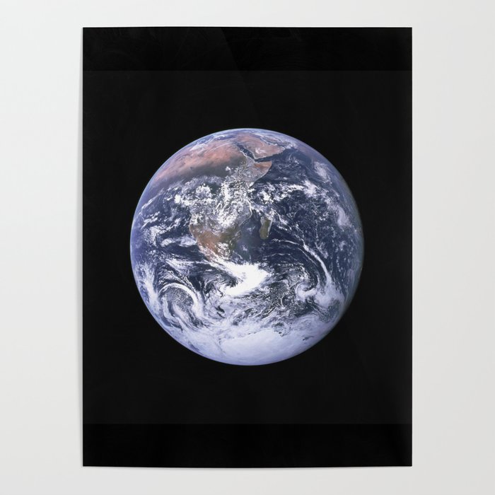 Nasa Picture 4: The earth from the space or the blue marble. Poster