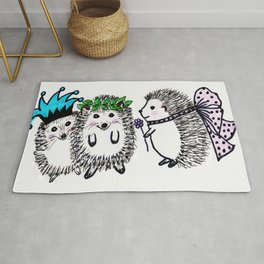 Hip Hedgies Rug | Children, Animal, Illustration 