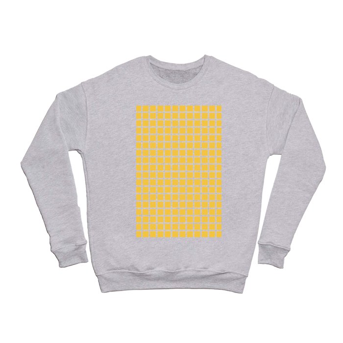 Grid (White & Orange Pattern) Crewneck Sweatshirt