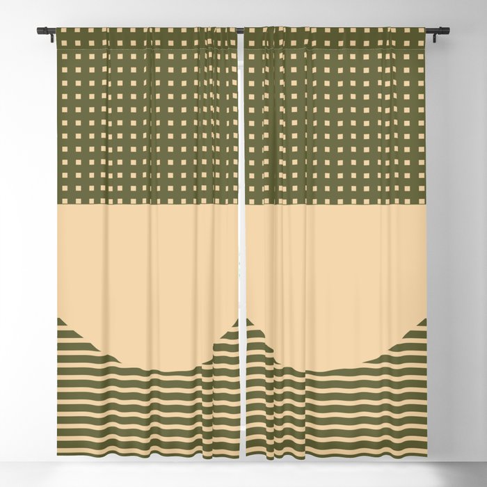 Geometric Spring Abstract - Pantone Warm color Blackout Curtain