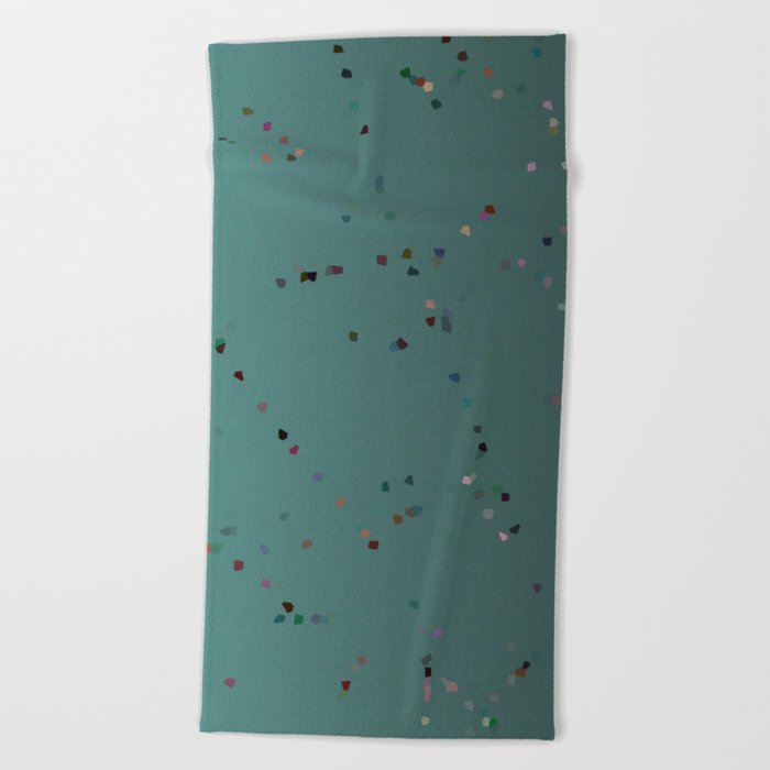 Aqua Confetti  Beach Towel