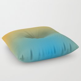 Healing Blue and Orange  Aura Gradient Ombre Sombre Abstract  Floor Pillow