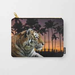 Tropical Tiger in Golden Sunset Carry-All Pouch
