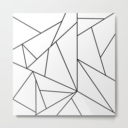 Abstract Modern Black White Trendy Geometrical Metal Print | White, Black, Stripes, Blackandwhite, Blackstripes, Eclectic, Modern, Geometrical, Blackgeometric, Geometry 