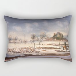 Wisconsin Snow Rectangular Pillow