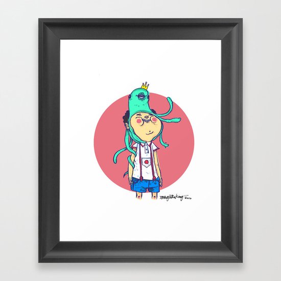 Octopi Head Framed Art Print