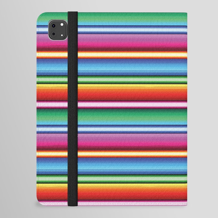 Serape Saltillo Mexican sarape blanket zerape jorongo neon stripes zarape iPad Folio Case
