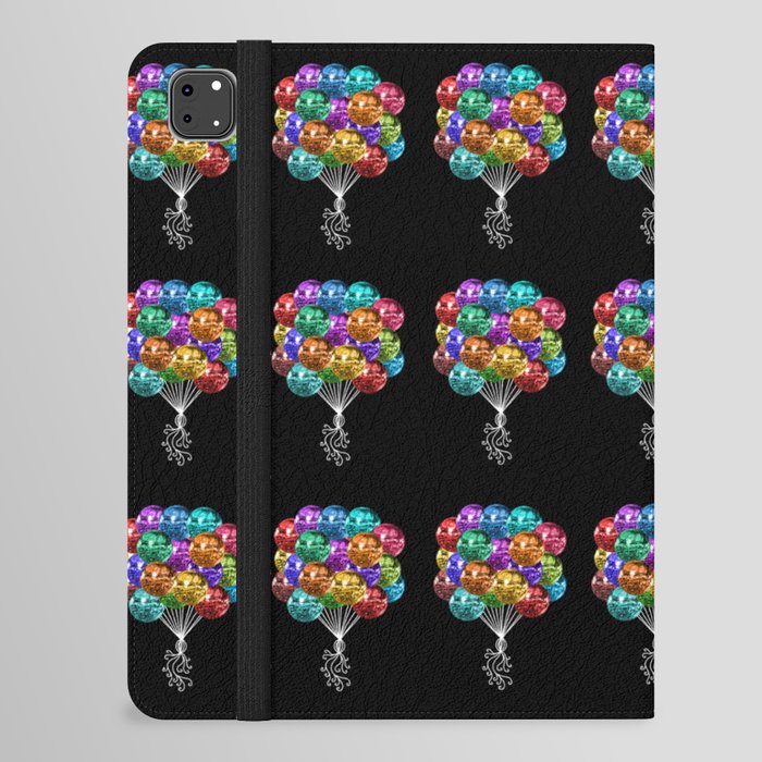 70's Multicolor Disco Ball Balloon Bunch iPad Folio Case