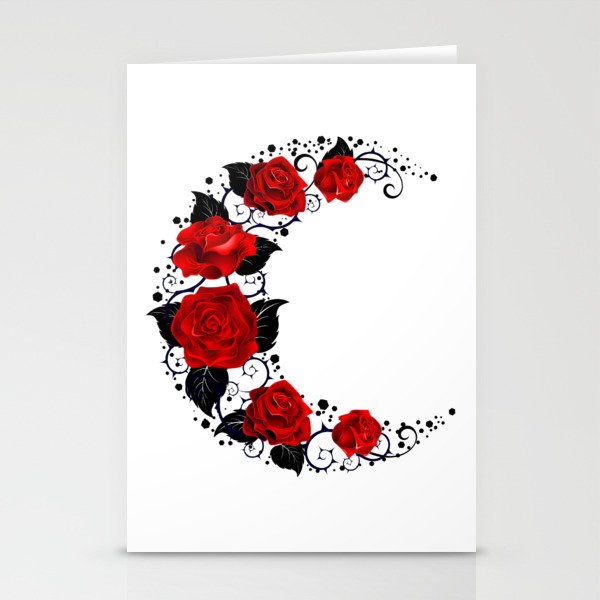 Half Moon & Roses Stationery Cards